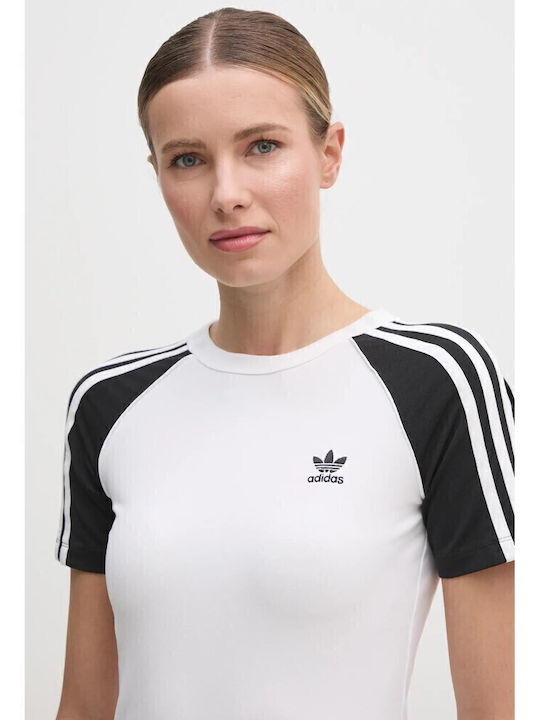 Καλοκαιρινό Mini Αθλητικό Φόρεμα Κοντομάνικο White/black
