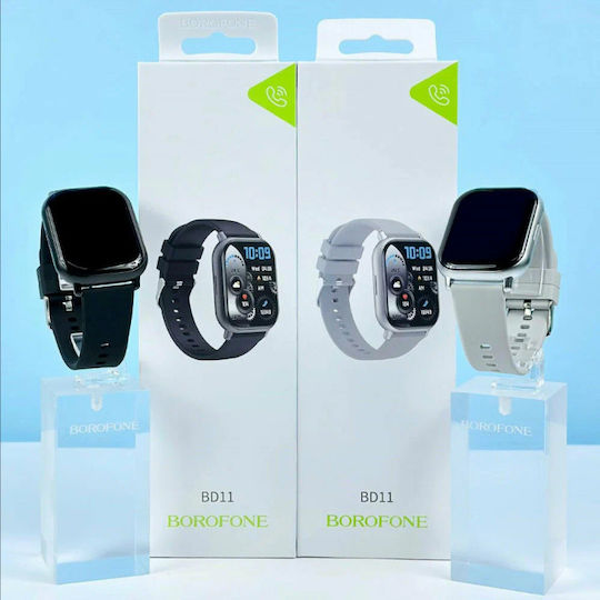 Borofone BD11 Smartwatch with Heart Rate Monitor (Black)