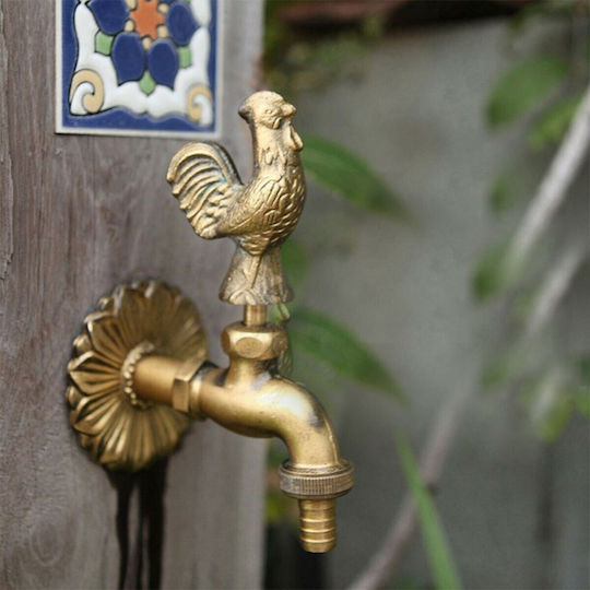 Κάνουλα Εξωτ Χώρου Διακοσμητική 1/2'' Κόκορας