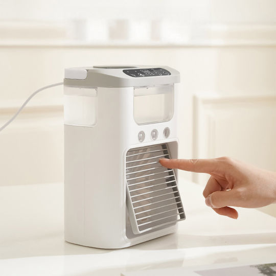 Uncle George Ventilator USB Reîncărcabil Cu Apă Și Iluminare Gri 07.01.01-0001-GREY