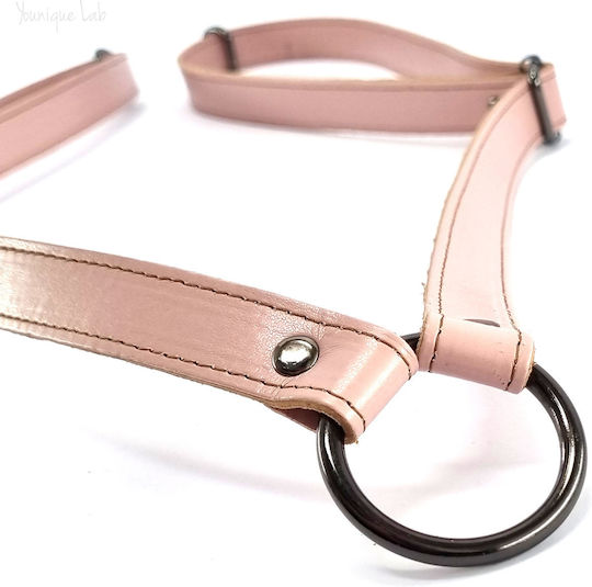 Set Verstellbare Rückenleinen Rosa Schwarze Metallische Elemente