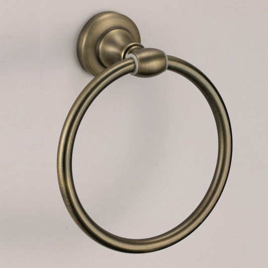 Inter Ceramic Single Wall-Mounted Bathroom Ring Bronze