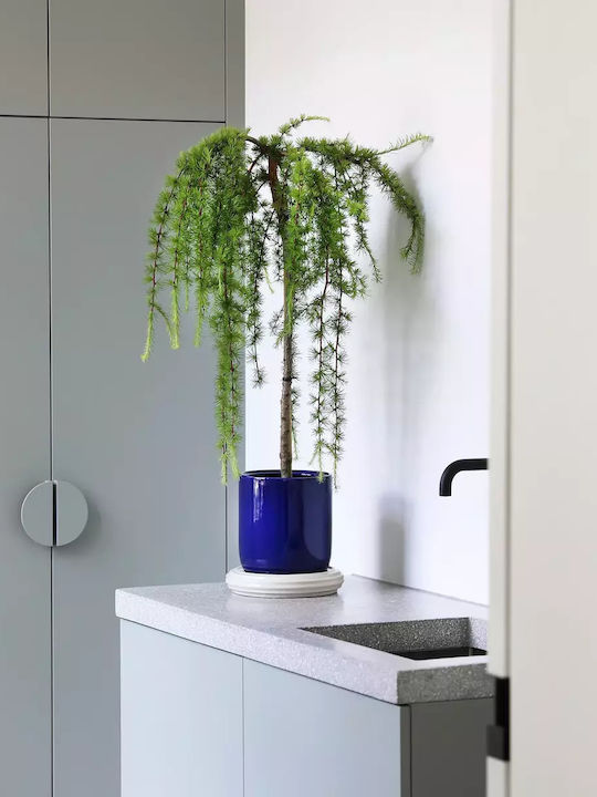 &Klevering Planter Ceramic Blue 25x25x24.5cm.
