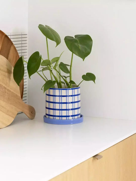 &Klevering Planter Porcelain Blue 16.5x16.5x18cm.