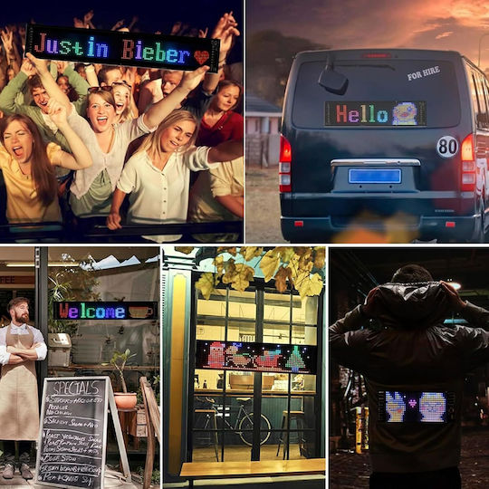 Motion LED Sign One - Sided Waterproof 19x90cm RGB