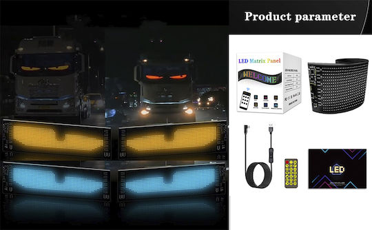 Motion LED Sign One - Sided Waterproof 19x90cm RGB