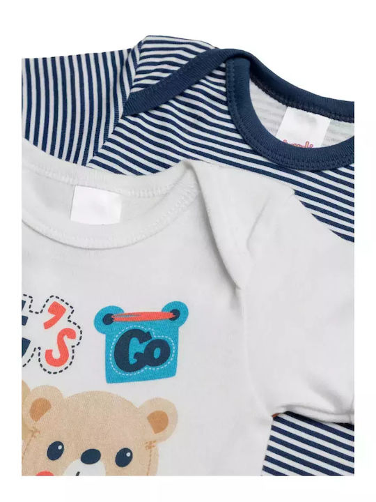 Minerva Let's Go Kurzärmelig White-striped Navy