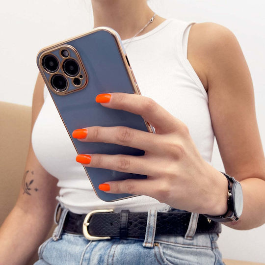 HQWear Umschlag Rückseite Silikon Gold (iPhone 13 Pro)