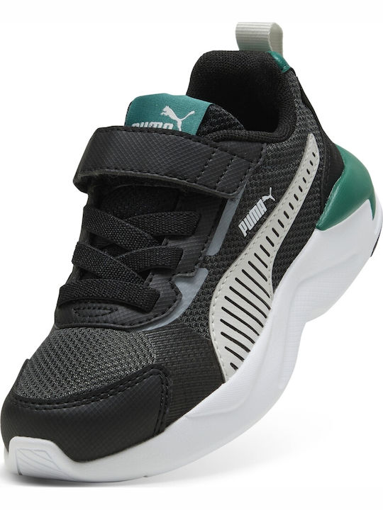 X-Ray 3 Kids Sports Shoes Running with Hook & Loop Closure Black