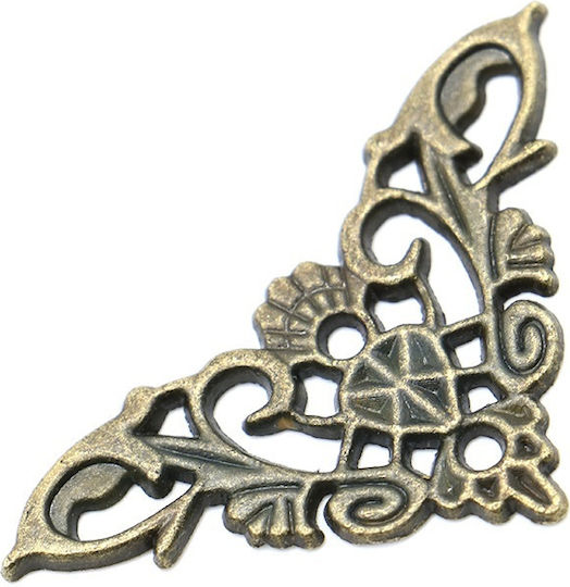 Metallic Corner Shelf Bronze 34x34mm 4pcs AS-28