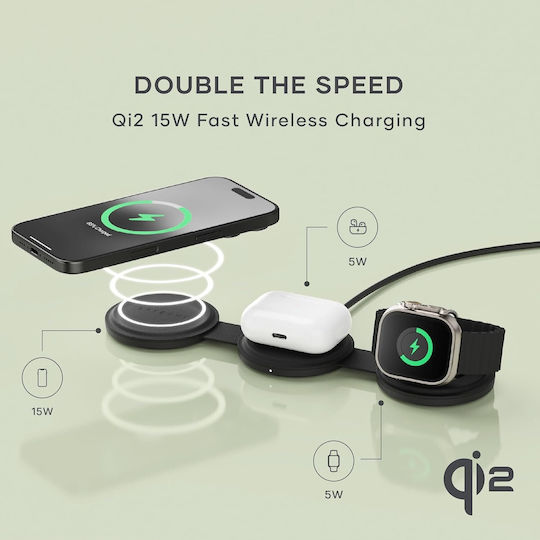Satechi Ασύρματος Φορτιστής (Qi Pad) 15W Μαύρος (OntheGo)