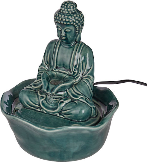 Balance Tabletop Decor Buddha Fountain Green Green Diameter 21cm X Height 24cm