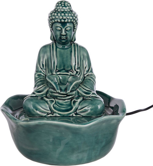 Balance Tabletop Decor Buddha Fountain Green Green Diameter 21cm X Height 24cm