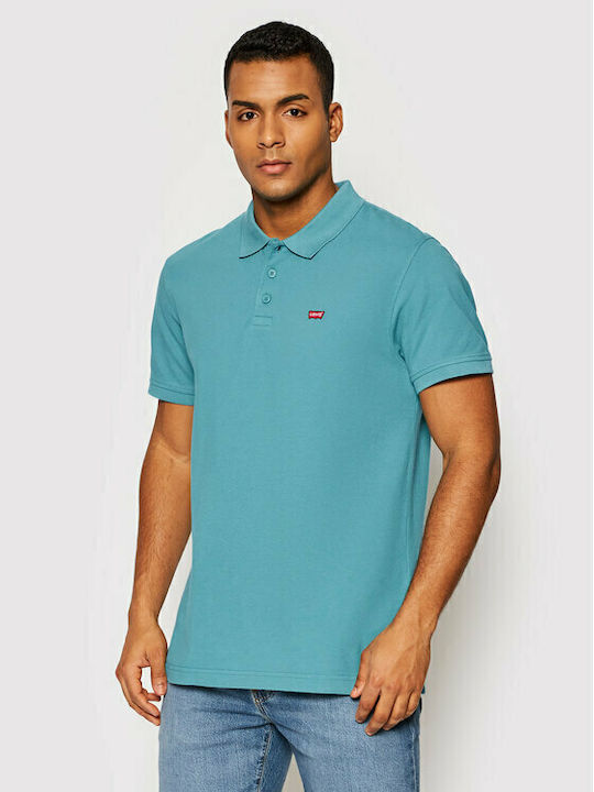 Polo Short Sleeve Blouse Turquoise