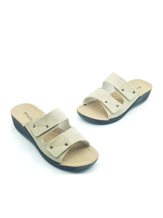 Women's Platform Wedge Sandals Beige