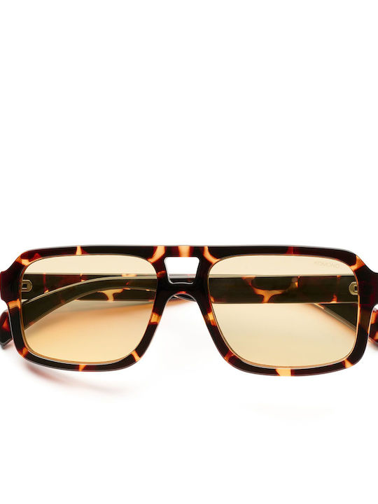 Komono Unisex Sunglasses with Brown Tartaruga Frame and Brown Lens KOM-S11301