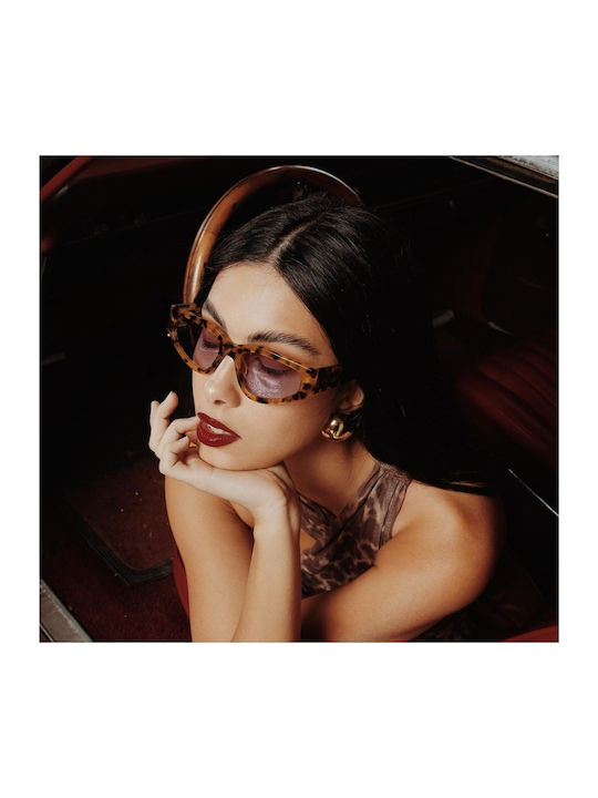 JohNocera Women's Sunglasses with Brown Tartaruga Plastic Frame ESCO/259-C5-5520
