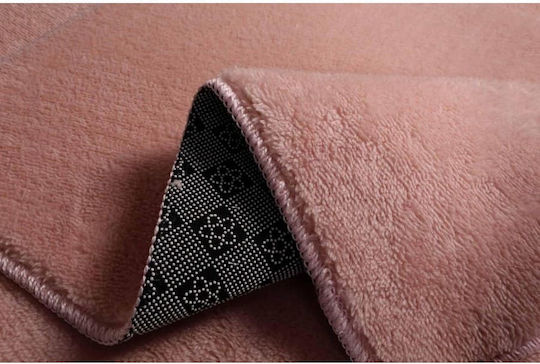 Eco-Carpet Antiderapant Covor Rectangular Shaggy Din blană cu franjuri ROZ