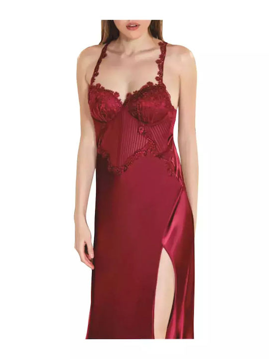FMS Set Pijamale Dama De Vară Burgundy BT955-BURGUNDY