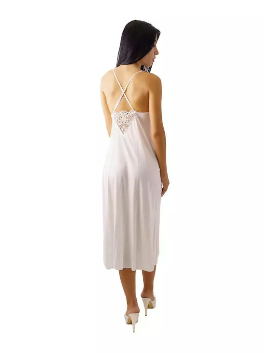 FMS Sommer Braut Damen Robe mit Nachthemd White