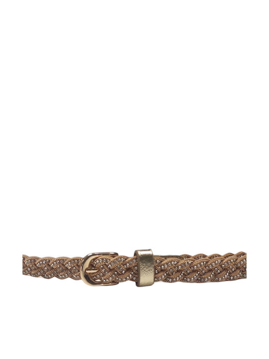Leather Women's Belt Gold