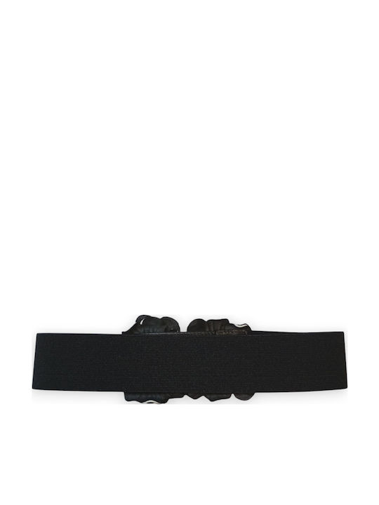 Elastisch Damen Gürtel Schwarz