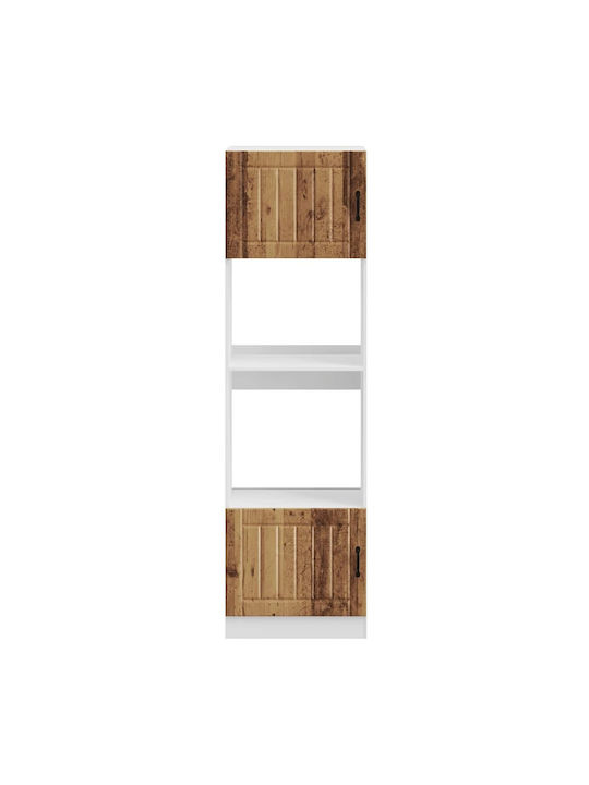 Vidaxl Dulapuri pentru cuptor 2 buc Kalmar lemn compozit 60x57x207cm maro