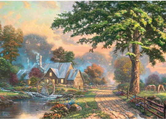 Schmidt Spiele Wooden Puzzle Thomas Kinkade Studios At Old Mill Stream 1000 Pieces