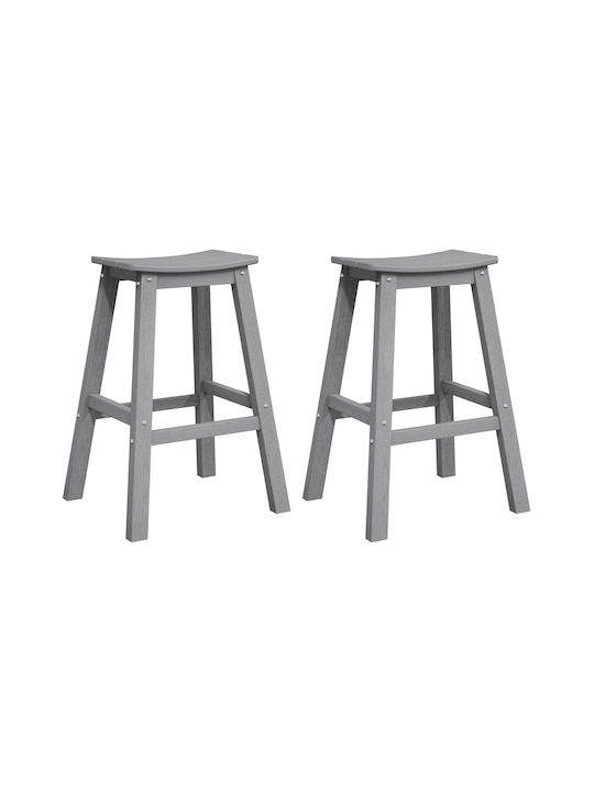 Hölzernes Barhocker Offen Grau 2 Stück 43x52x73,5cm Hölzernes Barhocker Offen Grau 2 Stück 43x52x73,5cm