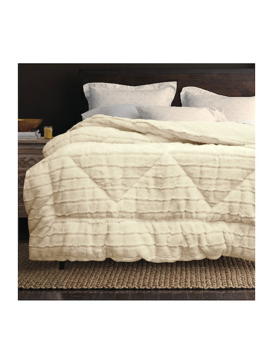 Go Smart Home Κουβερτοπάπλωμα Μονό 160x220εκ. Cosy Life Κρέμ