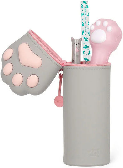Legami Milano Pencil Case Silicone Barrel Gray