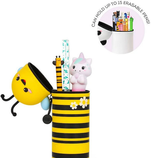 Legami Milano Soft Pencil Case Silicone Barrel Yellow