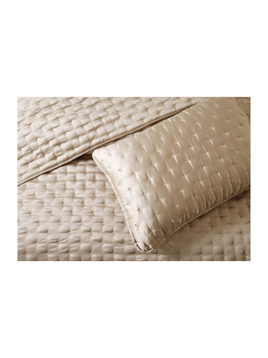 Liolios Home Bedspead Κουβερλί Υπέρδιπλο Microsatin Beige 240x250cm