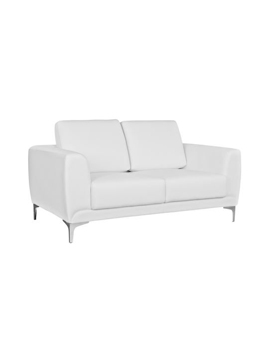 Kenzie Doppelsitzer Sofa Künstliches Leder Weiß 142x81x81cm