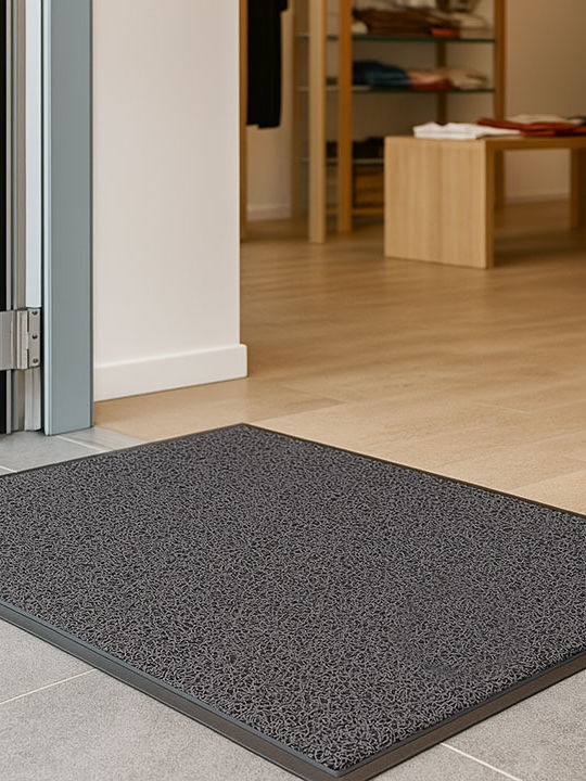 Newplan Carpet with Non-Slip Underside Doormat Spaghetti D.Grey 60x90cm 12mm Thickness