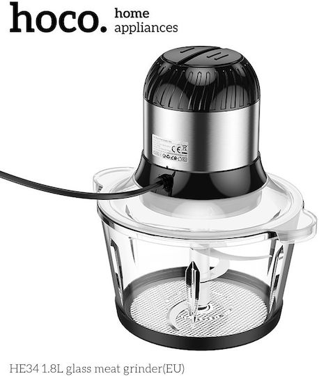 Hoco Mini Chopper Multi 300W mit Behälter 1,8l Schwarz