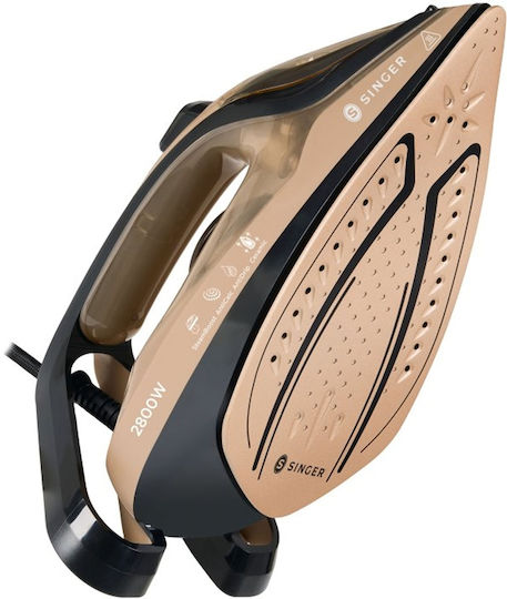 Singer Steam Iron 2800W with Ceramic Plate and Continuous Steam Supply 30g/min