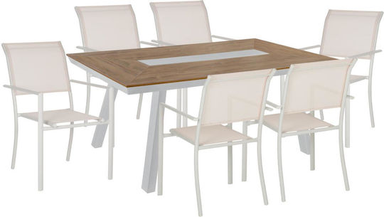 Τραπέζι Taber 200x94x75 Λευκό