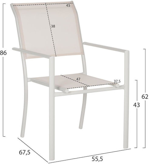 Masa pentru spații exterioare Polywood cu schelet din aluminiu Taber Alb 200x94x75buc
