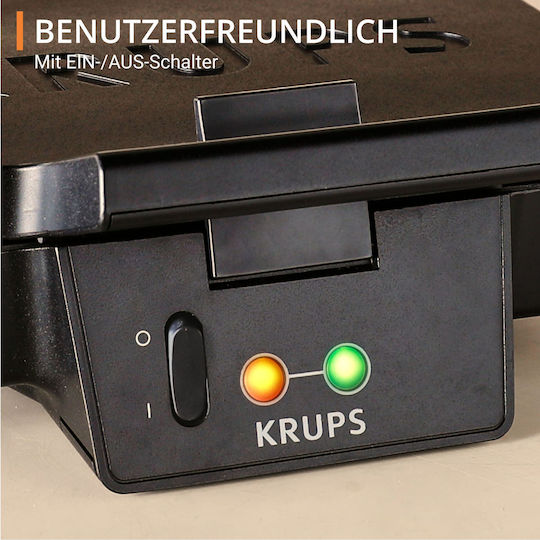Krups Sandwichmaker für for 2 Sandwiches Sandwiches 850W Schwarz
