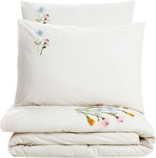 Cotton Box Σετ Διπλή 200x220cm Λευκή