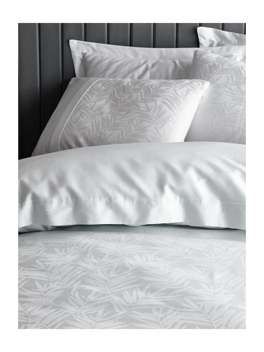 Cotton Box Set Husă de Pilotă Dublă cu 2 Fețe de Pernă & 1 Cearsaf 200x220 Ice Blue (gray)