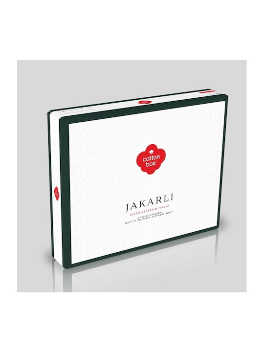 Cotton Box Set Husă de Pilotă Dublă cu 2 Fețe de Pernă & 1 Cearsaf 200x220 Ice Blue (gray)