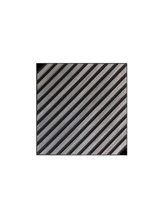 3D Πάνελ Τοίχου από MDF Βιδωτό / με Κόλλα Γκρι 60x60x2εκ.