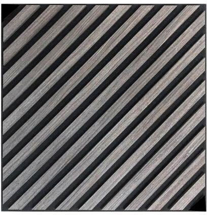 3D Πάνελ Τοίχου από MDF Βιδωτό / με Κόλλα Γκρι 60x60x2εκ.