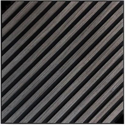 3D Πάνελ Τοίχου από MDF Βιδωτό / με Κόλλα Γκρι 60x60x2εκ.