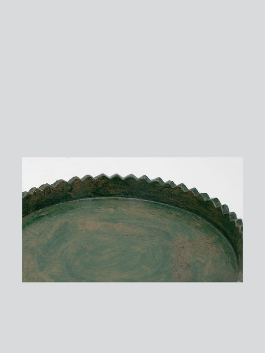 Ceramic Decorative Platters Set Green 30.5x30.5x4cm 2pcs