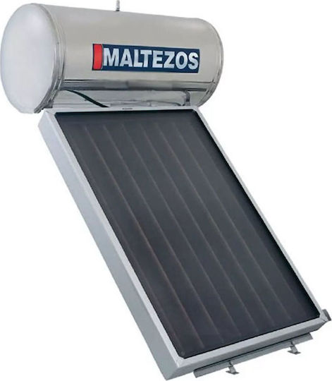 Maltezos Solar Water Heater 125lt Inox 1.5 sq.m. Roof Tile Selective