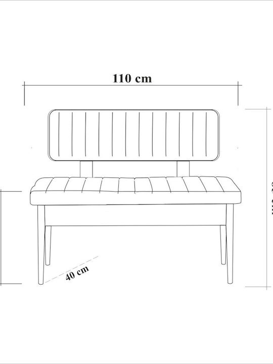 Dining Room Vina Expandable 5pcs 165(+)x80cm