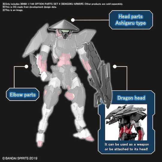 Bandai Spirits Option Parts Set Figurină de Modelism la Scară 1:144 cu Lipici și Culori